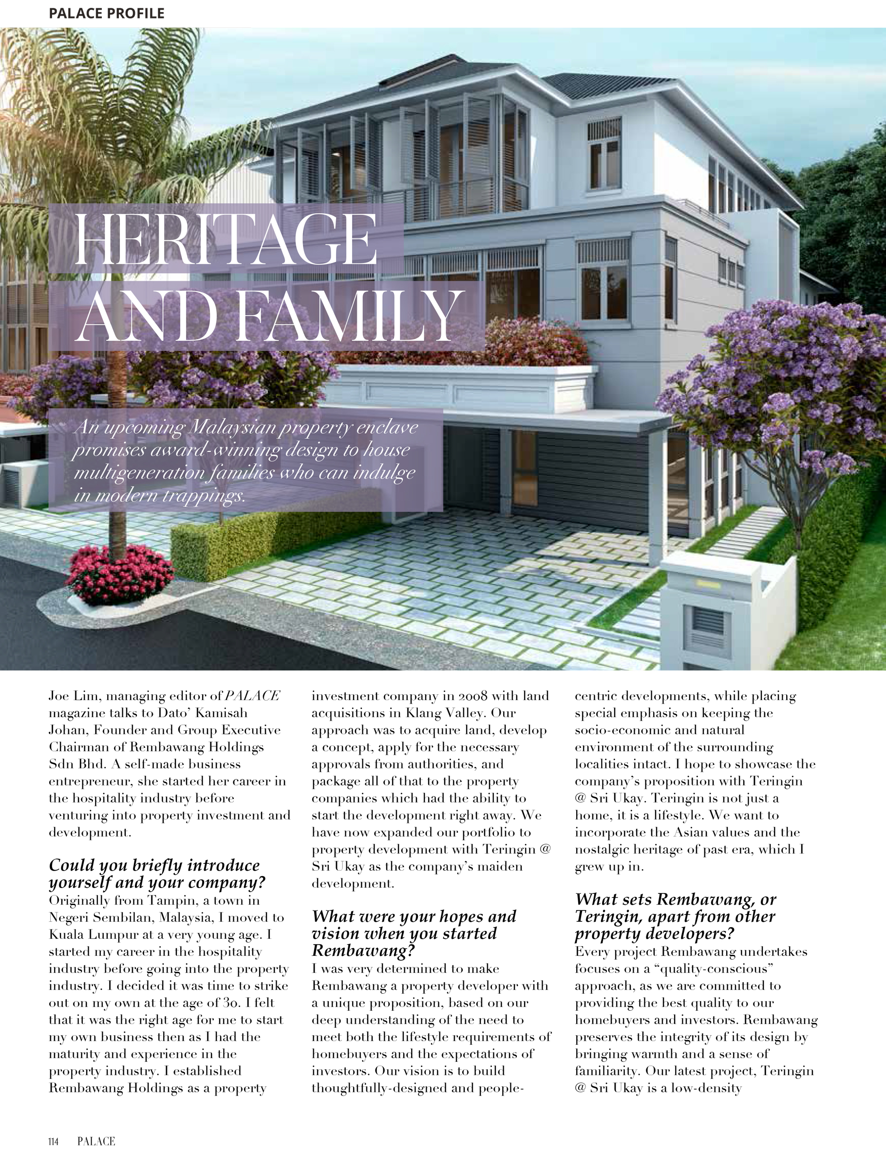 Why Teringin @ Sri Ukay is more than just a home? Palace Magazine reports